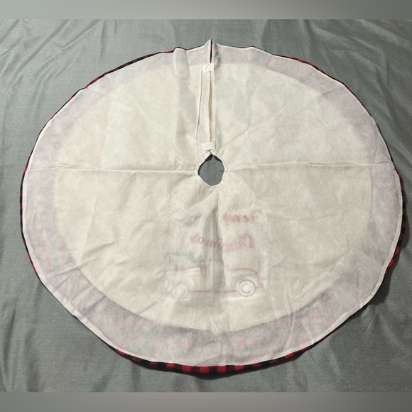 Checkered Truck Christmas Tree Skirts 33” - Picture 2 of 2